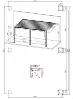 MI Pergola 111 DELUXE Lamellen-Dach WALL 11 cm Alu-Gestell Anthrazit 3x5,30m